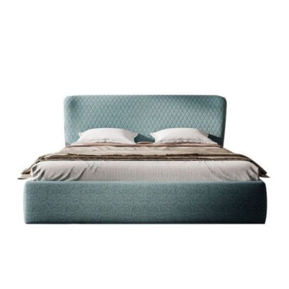 Relleno Upholstered Bed without storage In Suede
