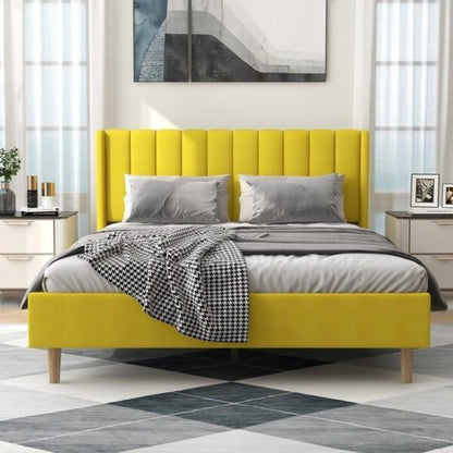 Ayzal Upholstered Bed Without Storage In Suede