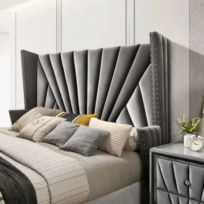 Bartın Upholstered Bed Without Storage In Suede