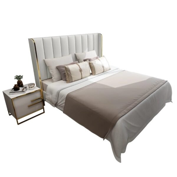 Matrix Upholstered Bed Without storage In Leatherette