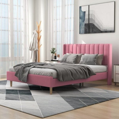 Ayzal Upholstered Bed Without Storage In Suede