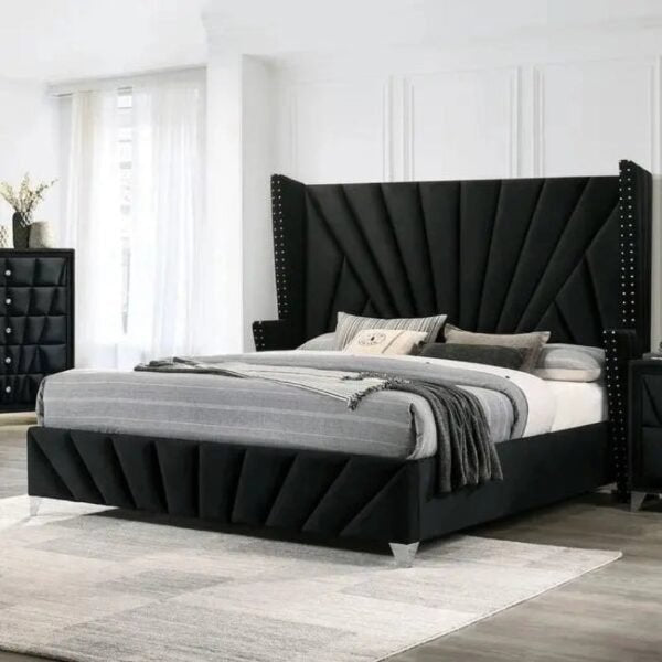 Bartın Upholstered Bed Without Storage In Suede