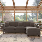 Celio Modern Suede Sectional Sofa Set