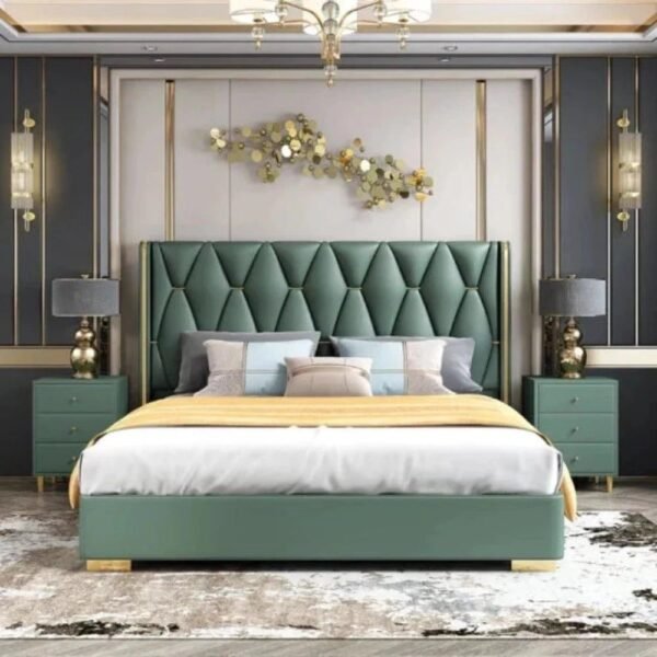 Modern Luxury Upholstered Bed Without Storage In Leatherette