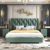 Modern Luxury Upholstered Bed Without Storage In Leatherette