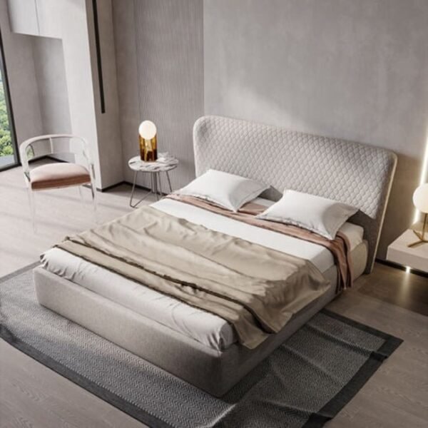 Relleno Upholstered Bed without storage In Suede