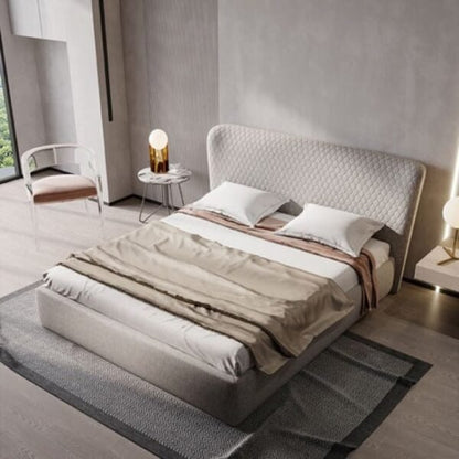 Relleno Upholstered Bed without storage In Suede