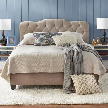 Trends Upholstered Bed Without Storage In Suede