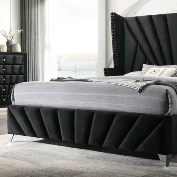 Bartın Upholstered Bed Without Storage In Suede