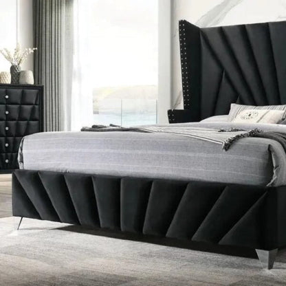 Bartın Upholstered Bed Without Storage In Suede