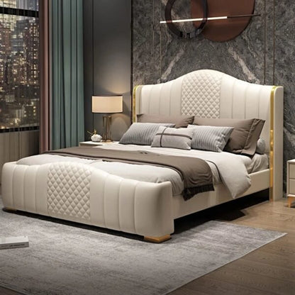 Marvel Upholstered Bed Without Storage In Suede
