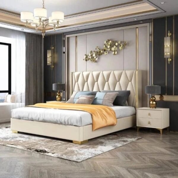 Modern Luxury Upholstered Bed Without Storage In Leatherette