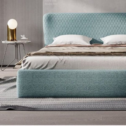 Relleno Upholstered Bed without storage In Suede