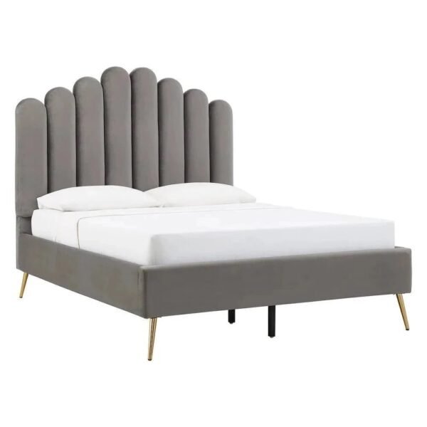 Jame Bed Without Storage In Suede