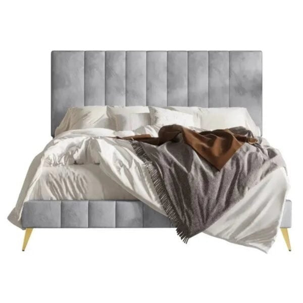 Pluto Upholstered Bed Without Storage In Suede