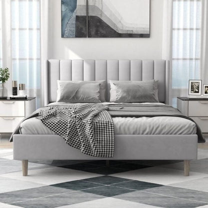Ayzal Upholstered Bed Without Storage In Suede