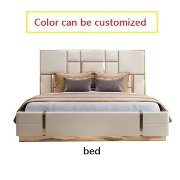 Julius Ultra Upholstered Bed With Manual Storage and Side Tables In Leatherette