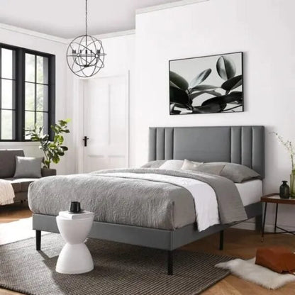 Orry Upholstered Bed Without Storage In Suede