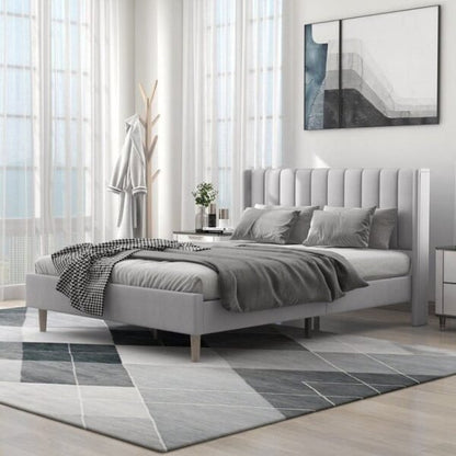 Ayzal Upholstered Bed Without Storage In Suede
