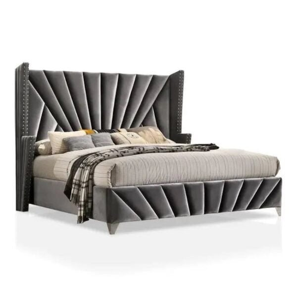 Bartın Upholstered Bed Without Storage In Suede