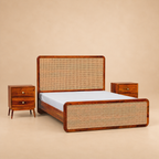 Julius Bedroom Set — warm beige studio view 2