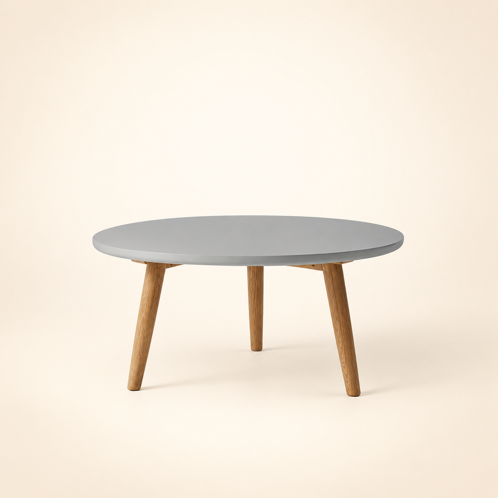 Knud Coffee Table - rear three-quarter construction view