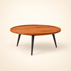 Latte Coffee Table - rear three-quarter construction view