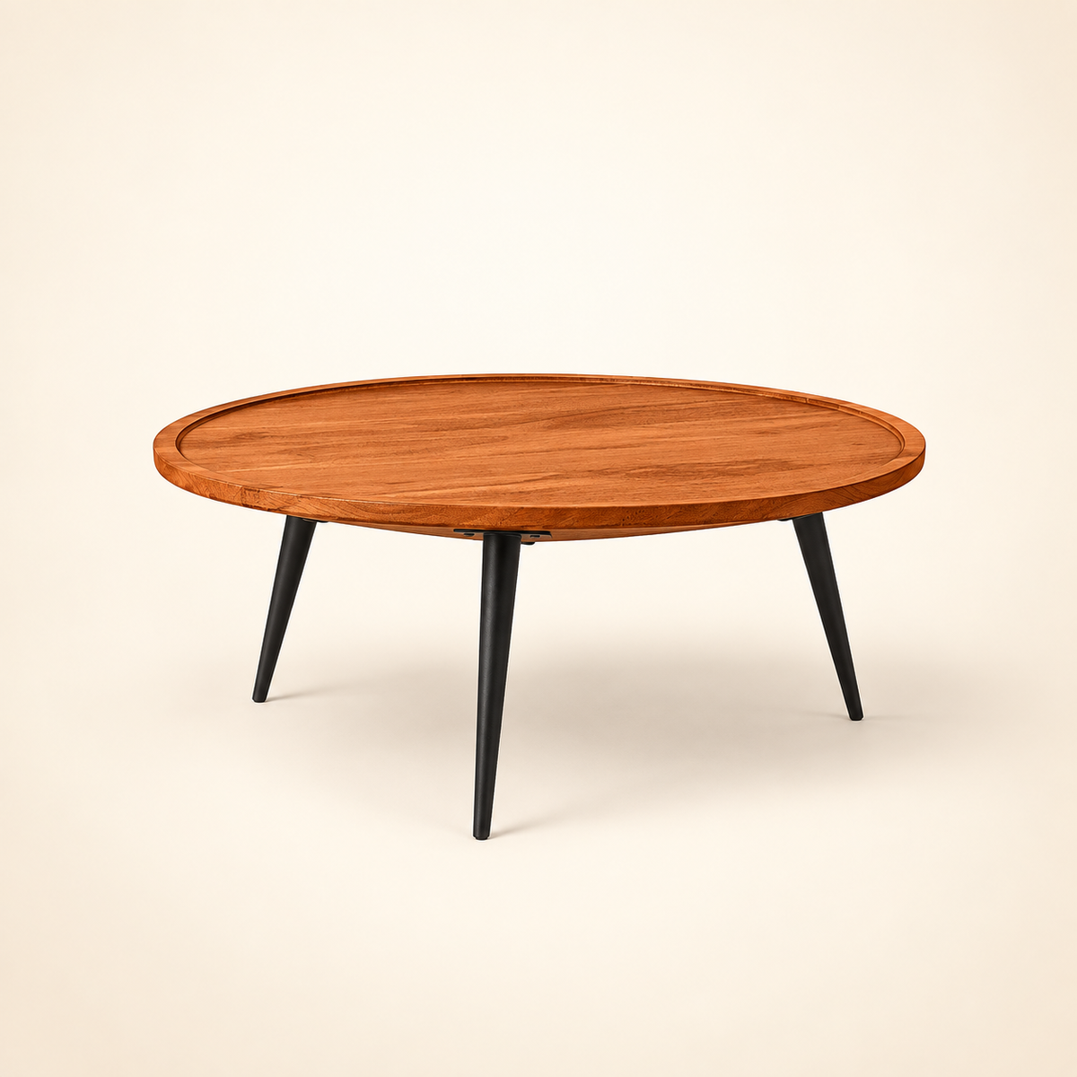 Latte Coffee Table - rear three-quarter construction view