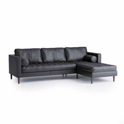 Palo Sofa | L-Shaped Right Sectional with Chaise (8.25 feet) | Italian Leather Sofa