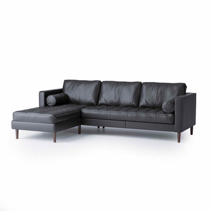 Palo Sofa | L-Shaped Sectional with Chaise (8.25 feet) | Italian Leather Sofa