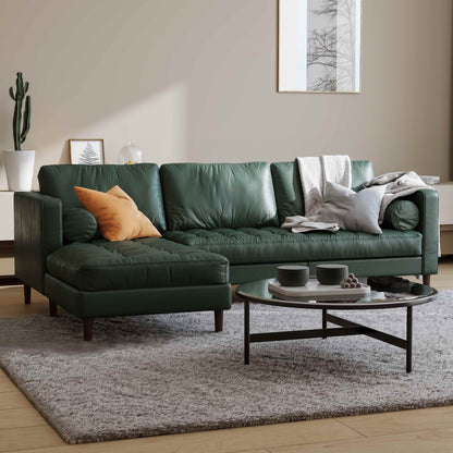 Palo Sofa | L-Shaped Right Sectional with Chaise (8.25 feet) | Italian Leather Sofa