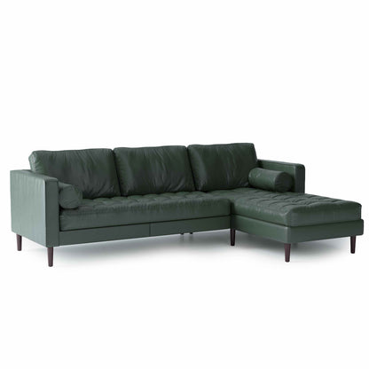 Palo Sofa | L-Shaped Sectional with Chaise (8.25 feet) | Italian Leather Sofa