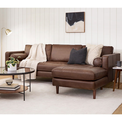 Palo Sofa | L-Shaped Sectional with Chaise (8.25 feet) | Italian Leather Sofa