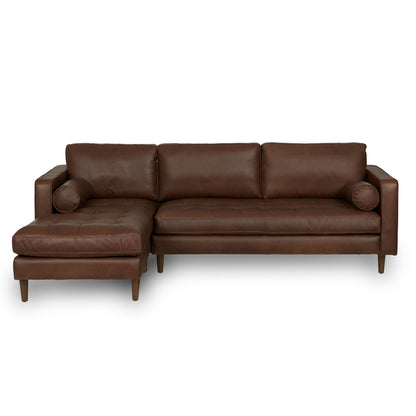 Palo Sofa | L-Shaped Sectional with Chaise (8.25 feet) | Italian Leather Sofa