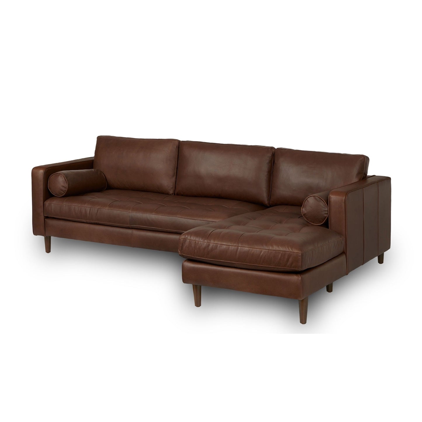 Palo Sofa | L-Shaped Right Sectional with Chaise (8.25 feet) | Italian Leather Sofa