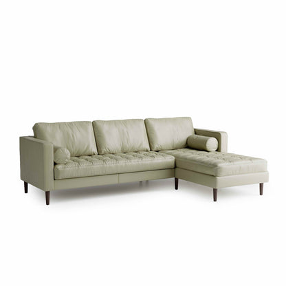Palo Sofa | L-Shaped Sectional with Chaise (8.25 feet) | Italian Leather Sofa