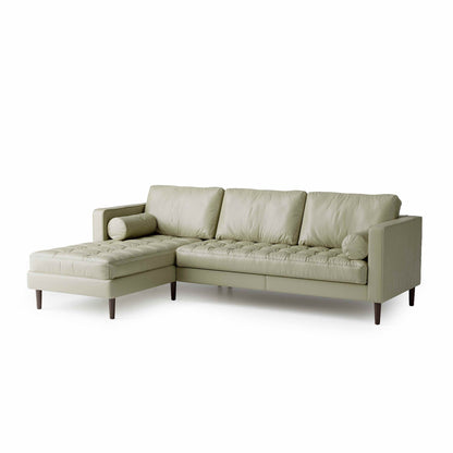 Palo Sofa | L-Shaped Sectional with Chaise (8.25 feet) | Italian Leather Sofa