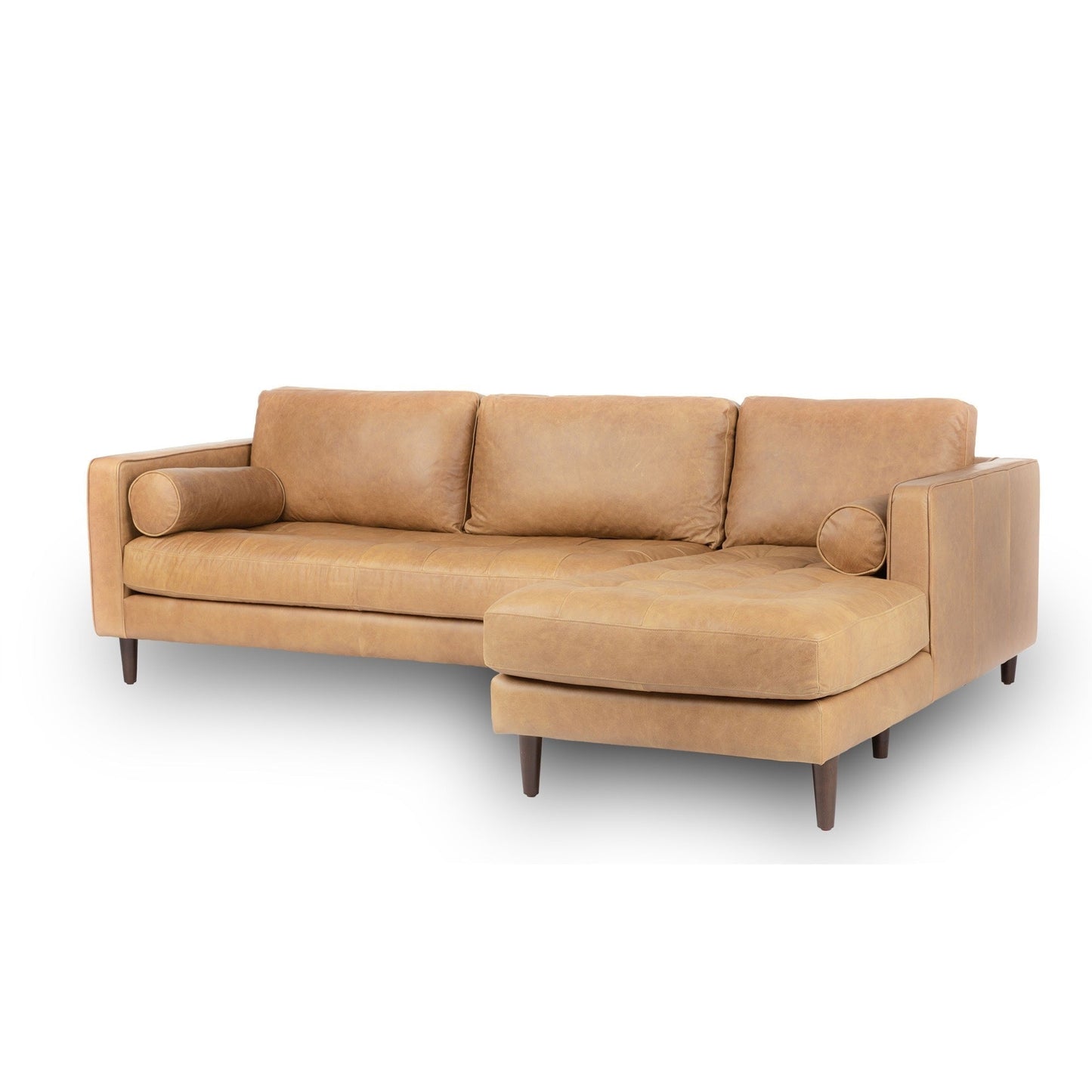 Palo Sofa | L-Shaped Right Sectional with Chaise (8.25 feet) | Italian Leather Sofa
