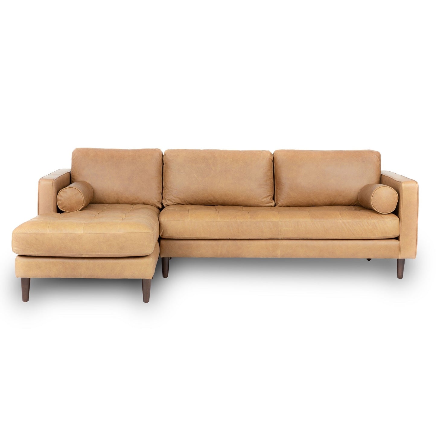 Palo Sofa | L-Shaped Right Sectional with Chaise (8.25 feet) | Italian Leather Sofa