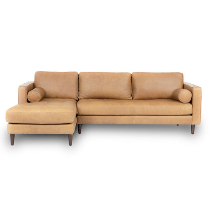 Palo Sofa | L-Shaped Right Sectional with Chaise (8.25 feet) | Italian Leather Sofa