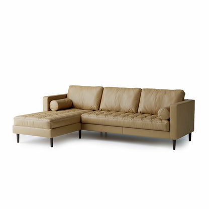 Palo Sofa | L-Shaped Sectional with Chaise (8.25 feet) | Italian Leather Sofa