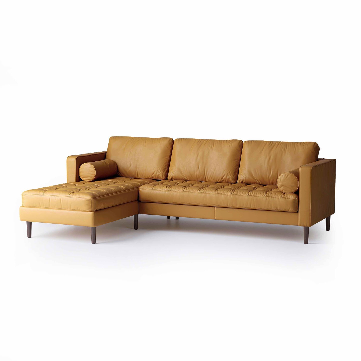 Palo Sofa | L-Shaped Right Sectional with Chaise (8.25 feet) | Italian Leather Sofa