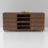 Stava Modular Credenza System | Solid Walnut/Teak/Oak Wood (4x3) | 8 Feet Length