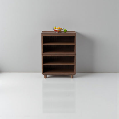 Stava Modular Shelving System | Solid Walnut/Teak/Oak Wood (4x1) | 3 Feet Length