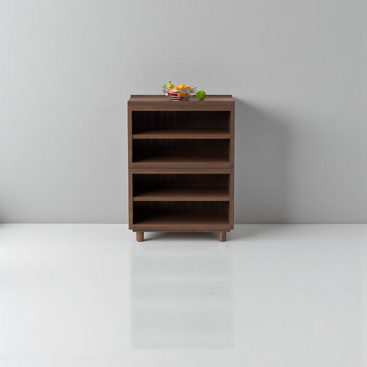 Stava Modular Shelving System | Solid Walnut/Teak/Oak Wood (4x1) | 3 Feet Length