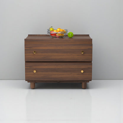 Stava Bedside Table | Solid Walnut/Teak/Oak Wood | 3 Feet Length