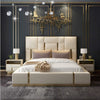 Julius Pro Upholstered Luxury Bed Manual Storage In Leatherette