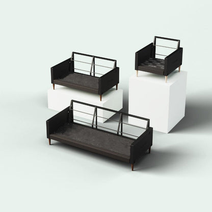 Lore Sofa | L-Shaped Sectional with Chaise | Italian Leather Sofa (7 feet)