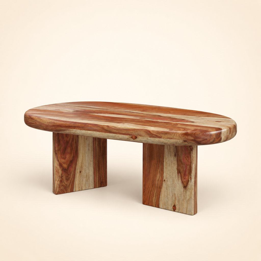 Lucas Coffee Table - rear three-quarter construction view
