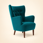 Ludwig Accent Chair – three-quarter view